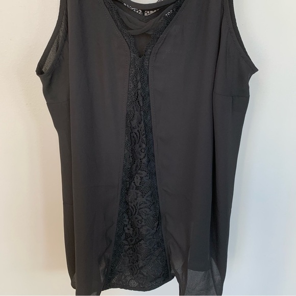 Torrid Black Sheer Strappy Tank Top Size 1X/14-16 NWT - Picture 5 of 8